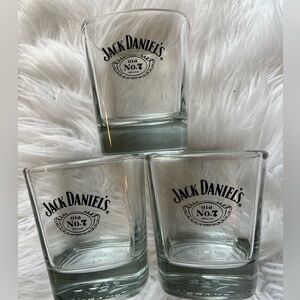 Set of 3 Vintage Jack Daniel’s Old No. 7 Bar Glasses